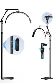 Lash Light for Eyelashes Tech, LED Half Moon Lamp for Esthetician, Beauty Salon