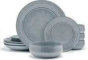 [Mikasa] Jensen 12 Piece Dinnerware Bowl Set, Service for 4, Multicolored