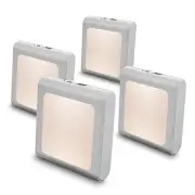 Plug in Dimmable Led Night Light with Auto Dusk to Dawn Sensor, Soft Warm