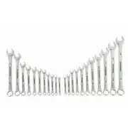 Raised Panel SAE and Metric Combination Wrench Set, 22 Pc. Chrome Vanadium Steel
