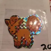 Vintage Pokemon Holographic Sticker Vulpix New 2"