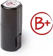 Self-Inking Teacher Stamps for Grading, Multicolor Letter Grading Motivational Feedback Stamps, Homework Stamps, Praise Stamp, Perfect Educator Gift (Red, QC-BP)