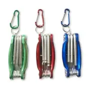 Voyager Tools Folding Hex Key Wrench Set (Hex, Torx, Ball-End) w/ Keychain)