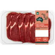 Woolworths Beef Scotch Fillet Thin Slice 400g - 850g