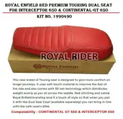 ROYAL ENFIELD RED PREMIUM TOURING DUAL SEAT FOR INTERCEPTOR 650 & GT 650