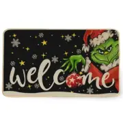 Floor Doormat Welcome Grinchmas Christmas Snowflake Winter Decorative 17x29 Inch