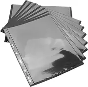 GARVALON Sheet Postage Stamp Holder 10pcs Stamp Collecting Pages Black Background for Paper Stamps