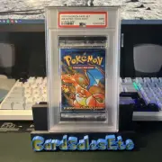 Pokémon Base Set Unlimited Sealed Charizard Art Booster Pack PSA 9 Thick Font