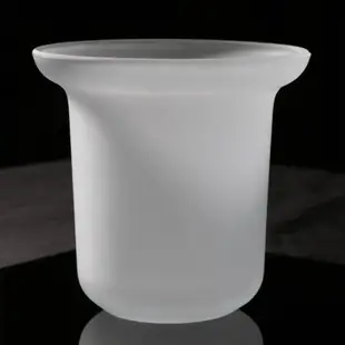 馬桶刷玻璃杯子磨砂通用放馬桶刷的底座鋁配件陶瓷杯漏水置物架掛