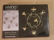 8.88 MiVino Wine Glass Stemware Charms Set of 6 W/ Holding Ring SHIPS FREE