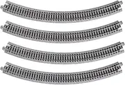 [Kato] USA Model Train Products Unitrack, 315mm (12 3/8") Radius 45-Degree Curve Track (4-Piece)