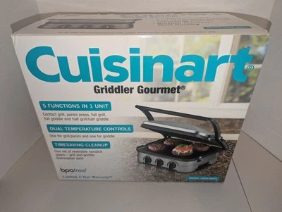 Cuisinart Griddler Gourmet GRID-8NPC Panini Press, Burgers, Steak