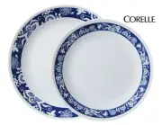 Corelle TRUE BLUE 10.25" DINNER or 8.5" LUNCH PLATE *Reversed OLD TOWN Pattern