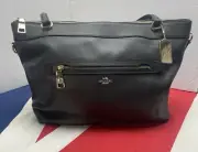 Coach Tyler Tote Black Soft Pebble Leather Shoulder Bag F-54687