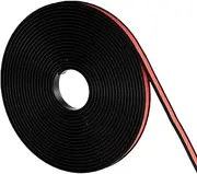 Ormein U-Shape Furniture Edge Banding, Self Adhesive TPE Flexible Edging Strip, Worktop Molding Edge Trim, Peel and Stick Veneer Edge Tape Protector, for Table, Cabinet, Shelf (16mm/2M, Black)