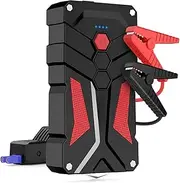 Car Battery Booster With USB QC 3.0, LED Light - Starts 7.0L Gas/5.5L Diesel Engines