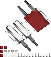 Redunest Double Push to Open Door Latch, 2 Pack Magnetic Push Latches, Adhesive Heavy Duty Touch Latch Hardware for Push to Open, Magnetic Catch for Cabinet Drawer Wardrobe Kitchen Door