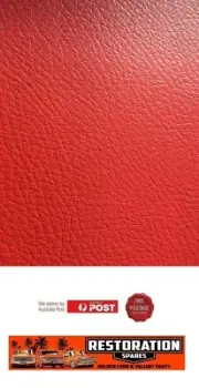 HOLDEN HK BROUGHAM ROOF HOOD LINING BAROGUE RED ROEBUCK (1A)