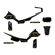 TW200 Graphic Kit Retro Black/Yellow TW 200 Graphics 87-23