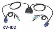 Intellinet 2-Port PS/2 Mini KVM Switch w/ Audio 500852