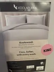UGG® 3PC KING KOOLABURRA FLAT COMFORTER SET IN LIGHT GRAY - NEW