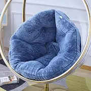 Indoor Egg Chair Cushion, Hanging Basket Seat Cushion Replacement, Thick Plush Hammock Swing Chair Cushion, Convertible Chair Cushions Floor Pillow Lazy Sofa Bed(Blue,Large)
