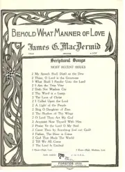 "BEHOLD WHAT MANNER OF LOVE" SHEET MUSIC-PIANO/VOCAL/GUITAR-LOW VOICE-1942-NEW!!