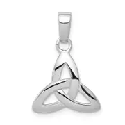 Sterling Silver Rhodium-Plated Trinity Pendant