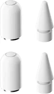 Pencil Cap iPencil Magnetic Replacement Cap 2 Pieces with Cap Holder 2 Pieces and iPencil Tips Pencil Tips Replacement Tips Stylus Nibs 2 Pieces for Apple Pencil 1st Generation