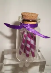 Miniature Jar filled with GRAPE CANDY CANE STICKS IN A JAR! LQQK!! #91
