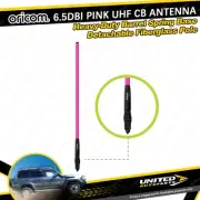 Oricom 6.5dBi Pink UHF CB Antenna with Detachable Fiberglass Pole & Spring Base