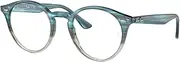 [Ray-Ban] RX2180V Eyeglasses Bundle: RX 2180V 8146 Gradient Turquoise Havana and Universal Anti-slip Silicone Leash, Gradient Turquoise Havana