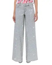 Alice and Olivia Trish Embellished Jeans in Sierra Lig