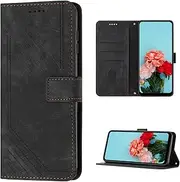 Phone Cover Compatible with Motorola Moto S30 Pro 5G,Compatible with Motorola Edge 30 Fusion 5G Phone Case Magnetic Button Card Slot PU Leather Black