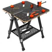 Portable Folding Work Table with Adjustable Heights and 1000 lbs Capacity