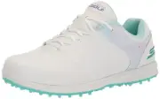 Skechers Women's Go Pivot Spikeless Golf Shoe Sneaker, White/Multi Splash 8
