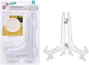 Clear Plate Display Stand Folding Picture Frame Holder Decorative Easel (15cmx8.5cm)