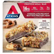 Atkins Protein Meal Bars, Chocolate Peanut Butter Pretzel, 5 Ea