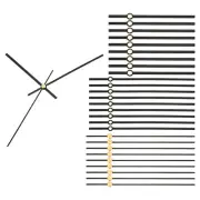 Clock Hands Kit, 10 Set Clock Hands Kits Clock Mechanism Aluminum, Black, A08