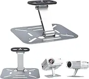 Salange Desktop Projector Stand,180° Rotation Projector Wall Mount,Projecor Ceiling Mount with 1/4" Screw for Aurzen/Yaber/WiMiUS Most Projectors,Mini Wall Mount Bracket for Home Cinem,Office (Sliver)