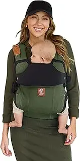 Lillebaby Elevate Baby Carrier (Olive) - Ergonomic, Lightweight and Breathable/Multiposition, Hands Free Baby Carrier, Two-Way Adjustable Straps, Adjustable Head Support, for Newborns and Toddlers