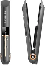 REINEIO Midi | Portable Cordless Hair Straightener | USB-C Rechargeable | Wireless Travel Styler | On-The-Go Perfect Hair | Straighten & Curl With Ease