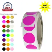 Royal Green Colored Dot Stickers 38mm 1.5 Inch Color-Coding Label Roll 600 Pack