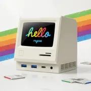 RayCue 128K SE Docking Station Triple Monitor, Digital Clock/Photo White