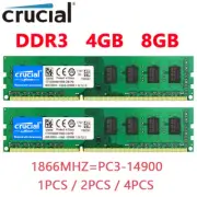 CRUCIAL DDR3 4GB 8GB 1866MHZ PC3-14900 Desktop RAM Memory DIMM 1.5V 240pins
