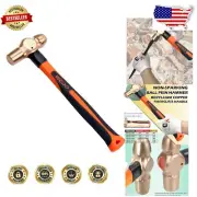 Beryllium Copper Non-Sparking Hammer, 3/4 lb with Anti-Slip Grip & 11" Length