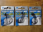 Gamakatsu Fishing Hooks 4/0 EWG Offset Shank Worm Tube Hook #54414 Lot Of 3 Pcks