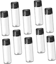 SHERCHPRY 24Pcs Mini Glass Travel Bottles Leak Cosmetic Vials for Essential Oils Perfumes Liquids Capacity Lightweight Compact Refillable Containers for Travel