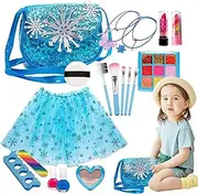 Play Make Up Kids Girl | 18X Real Cosmetic Girls Toys Kits | Nail Accessory Set, Makeup Tool Set for 3-12 Year Old Girl, for Kid Little Girls Children