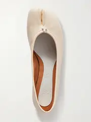 [Maison Margiela] Maison Margiela - Tabi Split-toe Leather Ballet Flats - White - IT36 IT 36 White